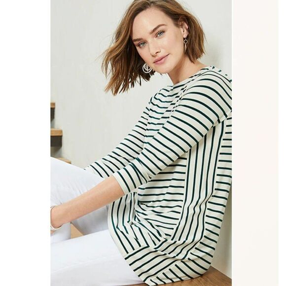 J. Jill Tunic Size Small Wearever Collection Striped NWOT - Picture 1 of 16